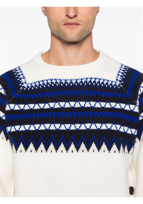 Ivory and blue Mist Fair Isle jumper Wales bonner - unisex WALES BONNER | UA24KN21WO091089